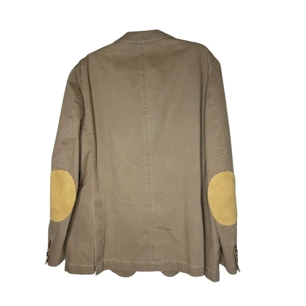Kroon Mens Sport Coat Jacket 48 R Bono Wash‎ Suede Elbow Patches Office